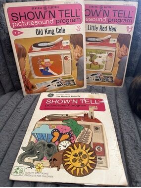 General Electric SHOW'N TELL Picturesound Program Vintage Box Set Old King Cole